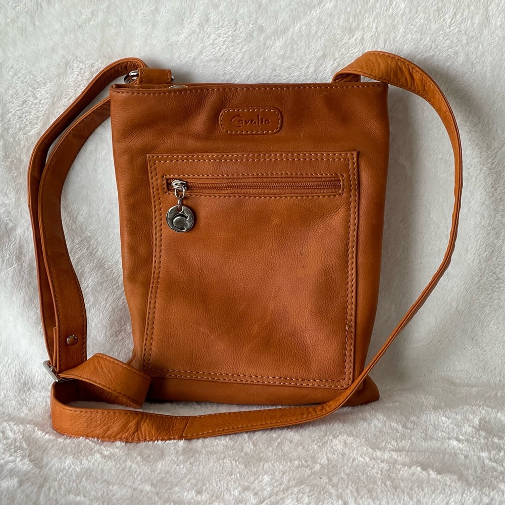 Cavalia Show Leather Soft crossbody Brown western horse show lux